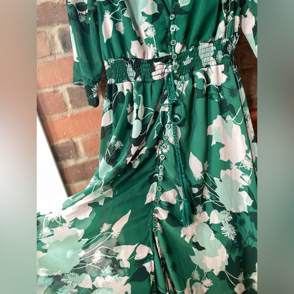 Green Floral Flowy Summer Maxi Dress - Picture 3 of 6